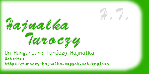 hajnalka turoczy business card
