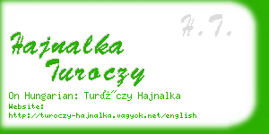 hajnalka turoczy business card